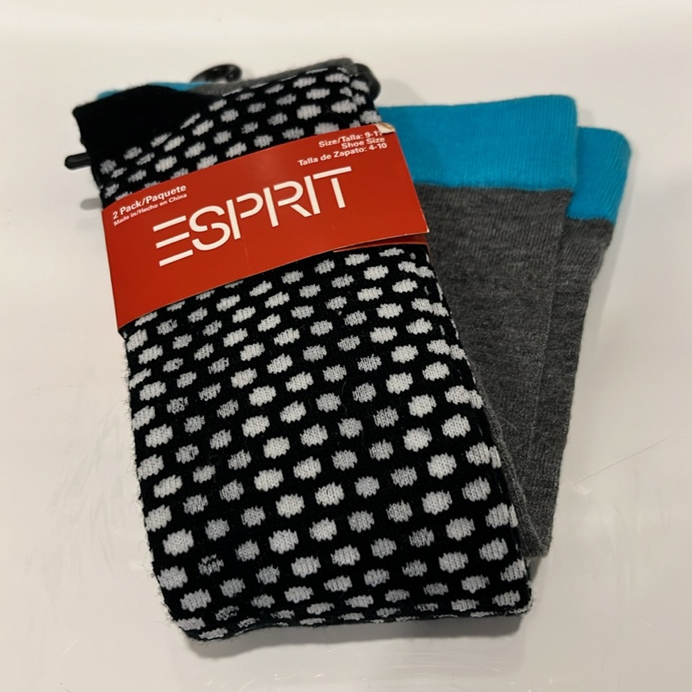 ESPRIT Boot Socks/ Knee Socks - NWT - Size 9-11 - Two pairs - Picture 5 of 8